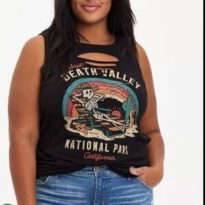 Torrid 0 Death Valley Skeleton National Parks Society Tank Top sleeveless shirt